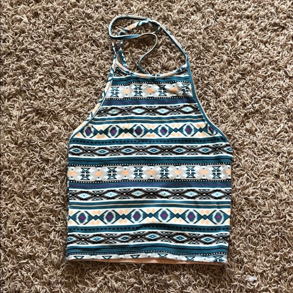 Tribal Halter Crop Top